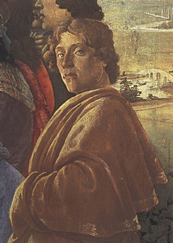 Sandro Botticelli Detail from the Adoraton of the Magi Sweden oil painting art